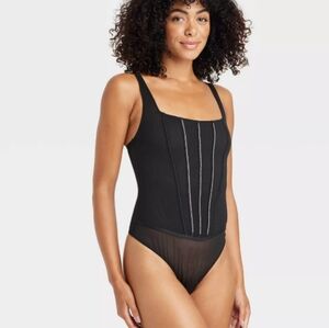 NWT Auden Rhinestone Bodysuit
